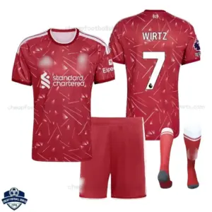 Liverpool Home Kids Cheap Football Kit 2026/27 - WIRTZ 7 - Overview