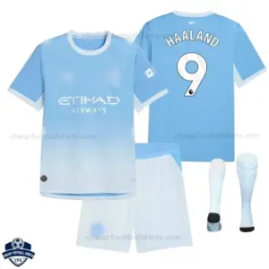 Manchester City Home Kids Cheap Football Kit 2026/27 - HAALAND 9- Overview