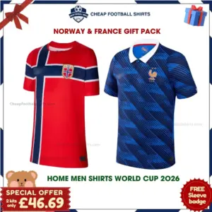 Norway and France World Cup 2026 Gift Pack – Home Men Cheap Football Shirts - overview