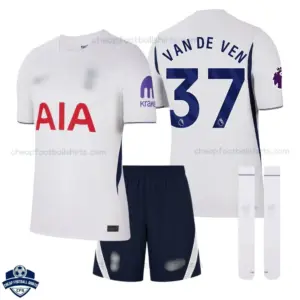 Tottenham Hotspur Home Kids Cheap Football Kit 2026/27 - VAN DE VEN 37 - Overview