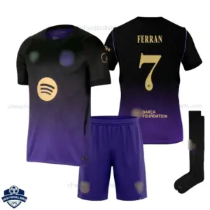 Barcelona Away Kids Cheap Football Kit 2026/27 - FERRAN 7 - Overview