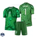 Brazil World Cup 2026 Green Goalkeeper Kids Cheap Football Kit - A.BECKER 1 - Overview