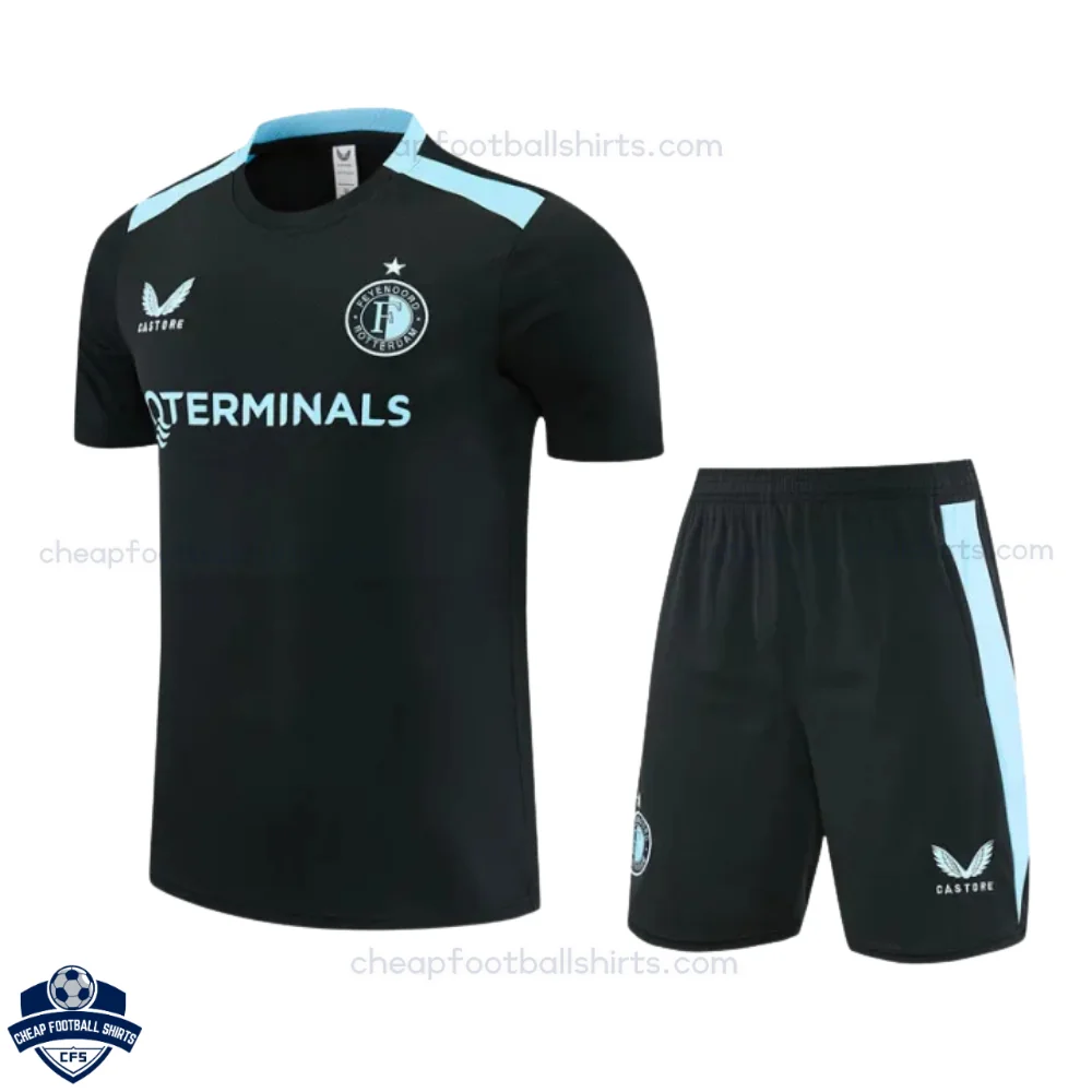 Feyenoord Black Training Kids Cheap Football Kit 2026/27 - Front view