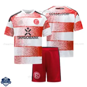 Fortuna Düsseldorf Home Kids Cheap Football Kit 2026/27 - Overview