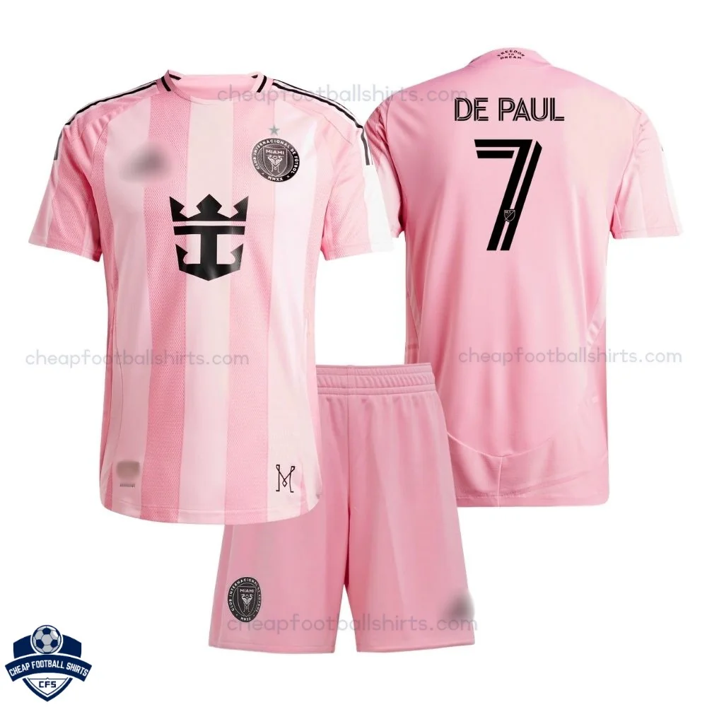 Inter Miami Home Kids Cheap Football Kit 2026/27 - DE PAUL 7 - Overview