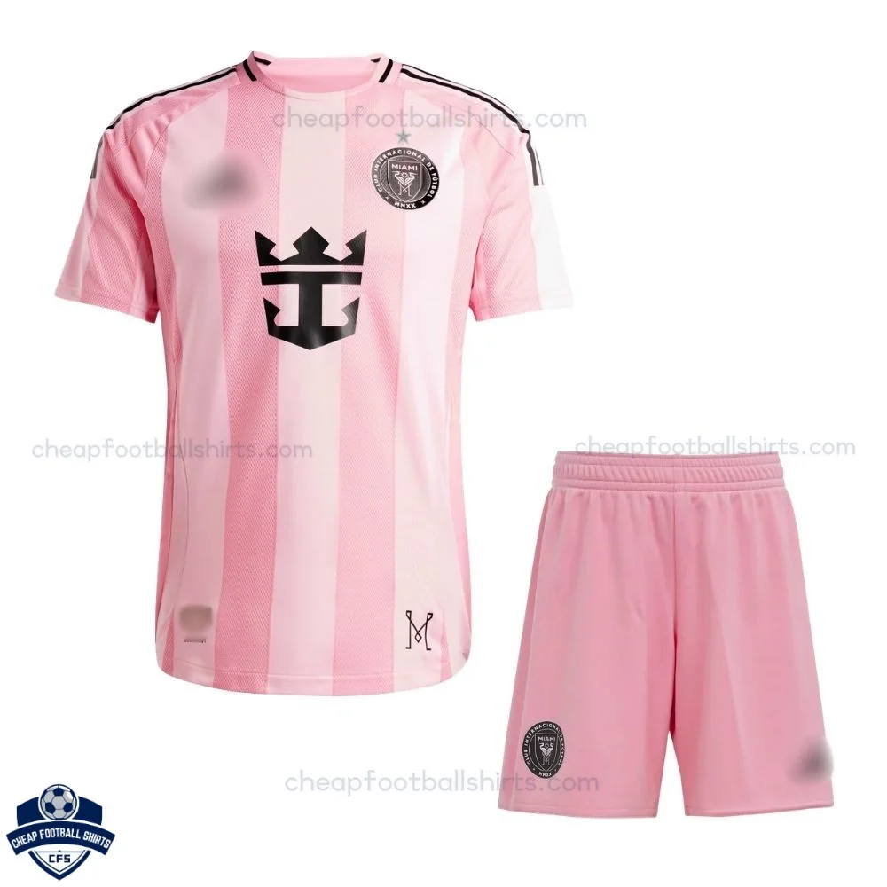 Inter Miami Home Kids Cheap Football Kit 2026/27 - Front View