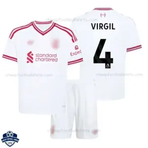 Liverpool Away Kids Cheap Football Kit 2026/27 - VIRGIL 4 - Overview