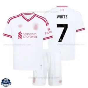 Liverpool Away Kids Cheap Football Kit 2026/27 - WIRTZ 7 - Overview