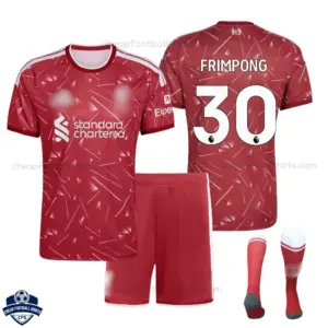 Liverpool Home Kids Cheap Football Kit 2026/27 - FRIMPONG 30 - Overview