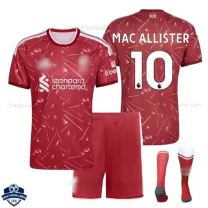 Liverpool Home Kids Cheap Football Kit 2026/27 - MAC ALLISTER 10 - Overview