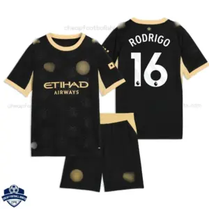 Manchester City Away Kids Cheap Football Kit 2026/27 - RODRIGO 16 - Overview
