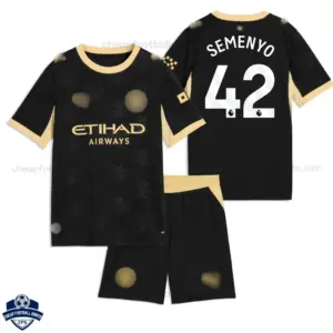 Manchester City Away Kids Cheap Football Kit 2026/27 - SEMENYO 42 - Overview