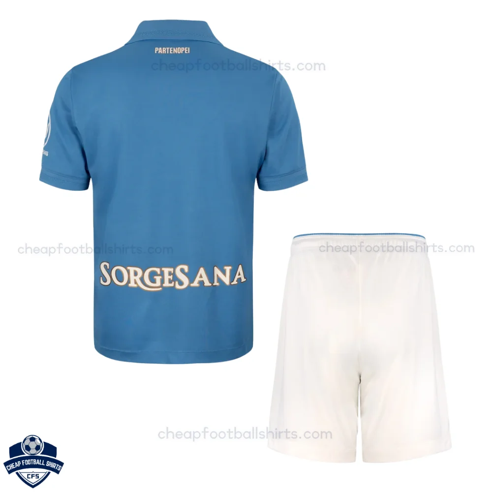 SSC Napoli Home Kids Cheap Football Kit 2026/27 - Back View