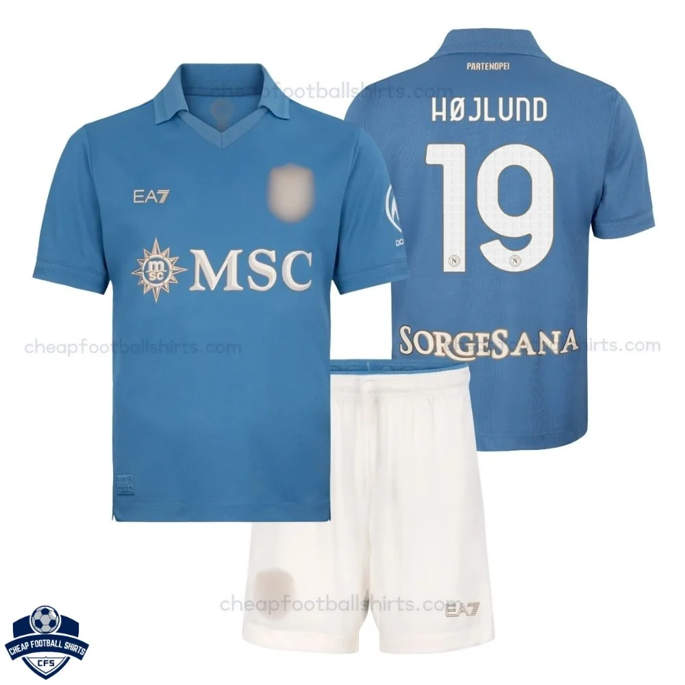 SSC Napoli Home Kids Cheap Football Kit 2026/27 - HØJLUND 19 - Overview