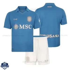 SSC Napoli Home Kids Cheap Football Kit 2026/27 - Overview