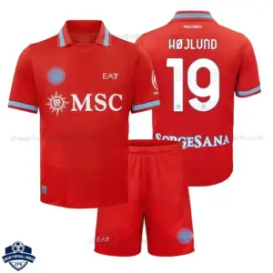SSC Napoli Third Kids Cheap Football Kit 2026/27 - HØJLUND 19 - Overview