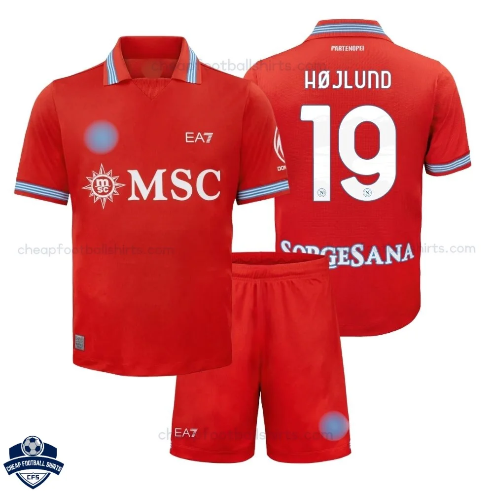 SSC Napoli Third Kids Cheap Football Kit 2026/27 - HØJLUND 19 - Overview