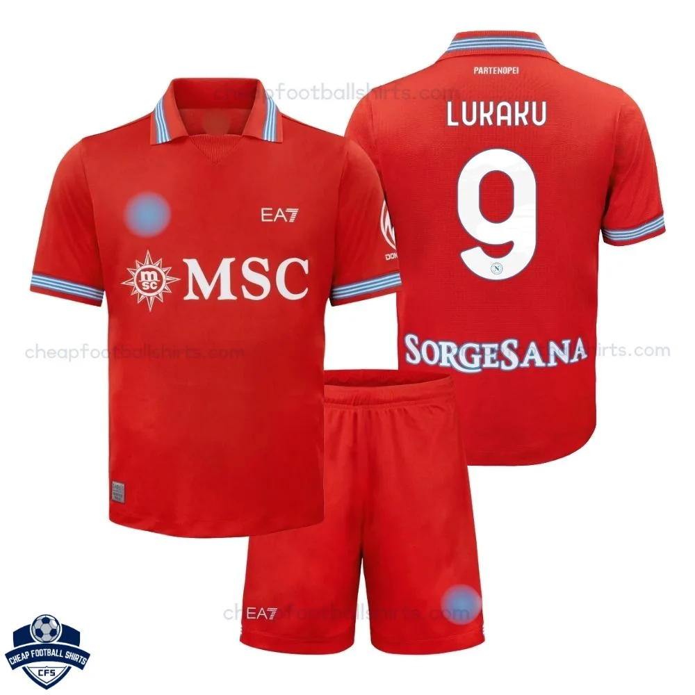 SSC Napoli Third Kids Cheap Football Kit 2026/27 - LUKAKU 9 - Overview