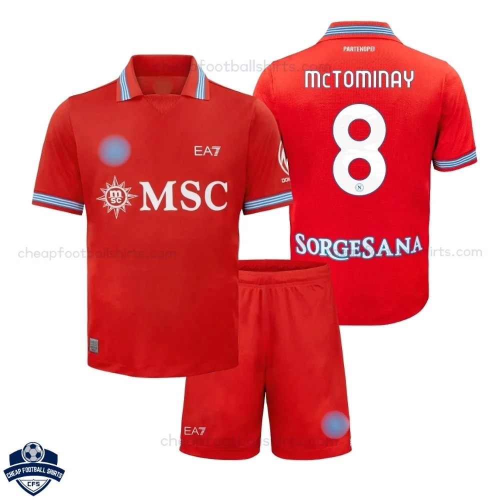 SSC Napoli Third Kids Cheap Football Kit 2026/27 - McTOMINAY 8 - Overview