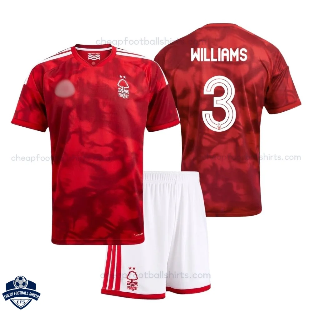 Nottingham Forest Home Kids Cheap Football Kit 2026/27 - WILLIAMS 3 - Overview