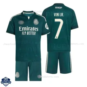 Real Madrid Away Kids Cheap Football Kit 2026/27 - VINI JR. 7 - Overview