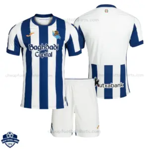 Real Sociedad Home Kids Cheap Football Kit 2026/27 - Overview