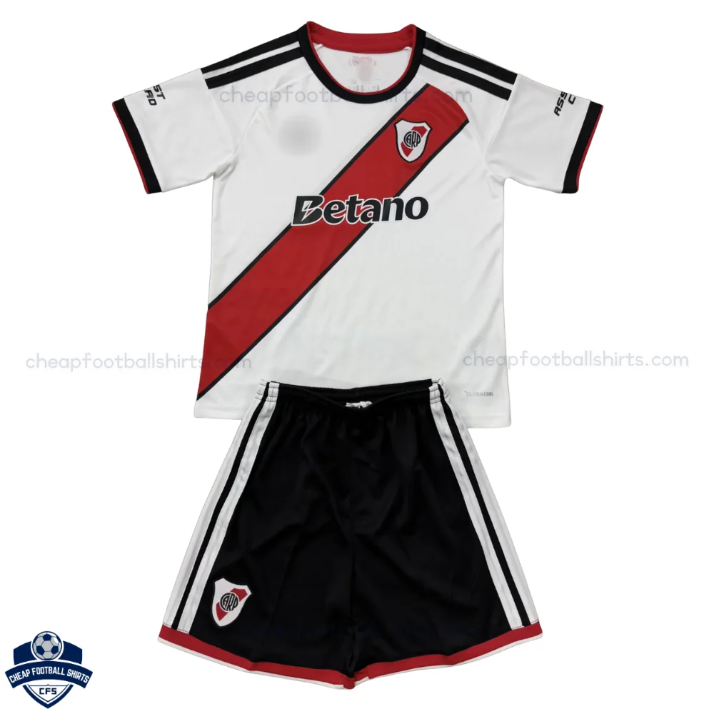 River Plate Home Kids Cheap Football Kit 2026/27 - Front view