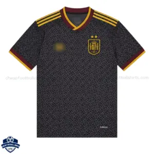 Spain World Cup 2026 Black Special Edition Men Cheap Football Shirt - Front View