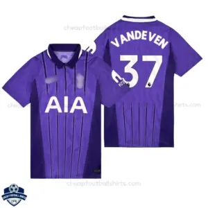 Tottenham Hotspur Third Men Cheap Football Shirt 2026/27 - VANDEVEN 37 - Overview