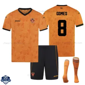 Wolves Home Kids Cheap Football Kit 2026/27 - GOMES 8 - Overview