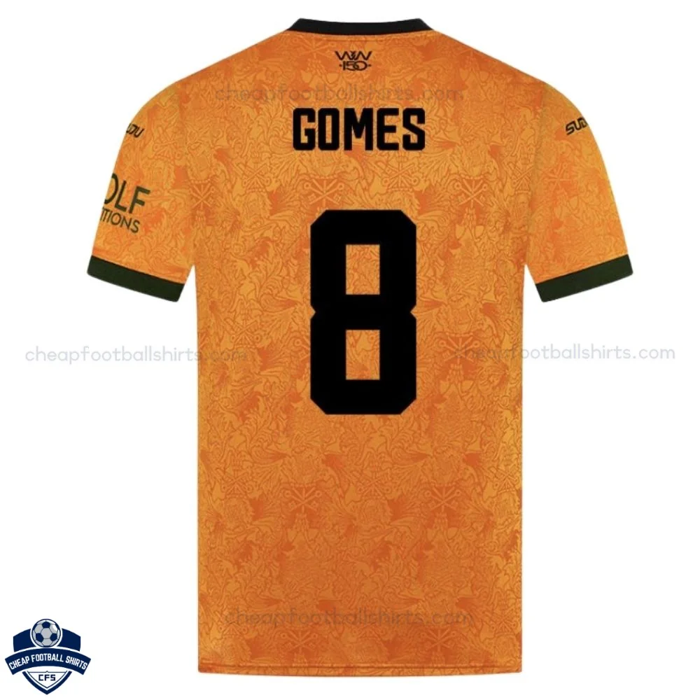 Wolves Home Men Cheap Football Shirt 2026/27 - GOMES 8 - Back View