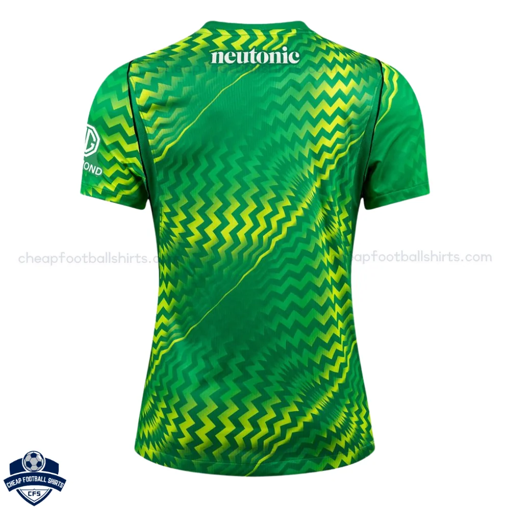 Portsmouth Green Goalkeeper Kids Cheap Football Kit 2026/27 - Back View