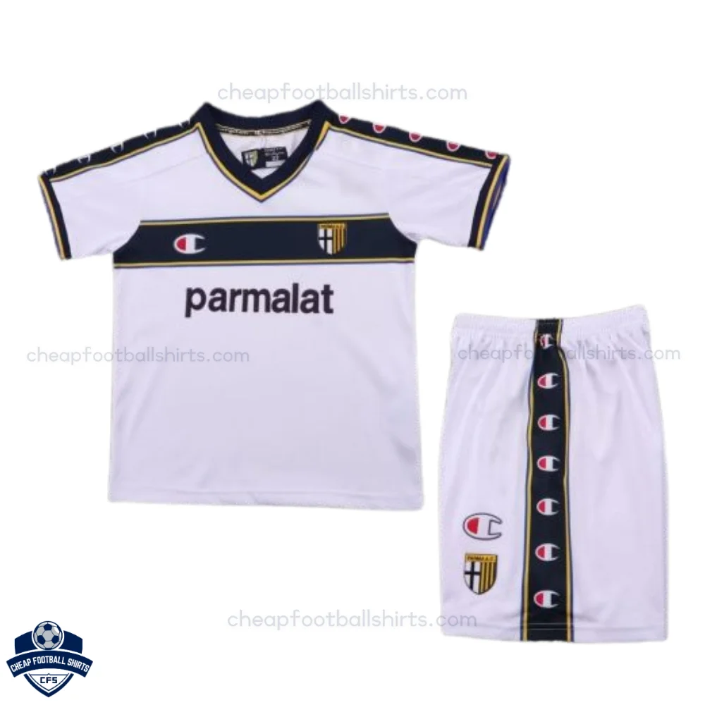 Retro Parma Home Kids Cheap Football Kit 2002/03