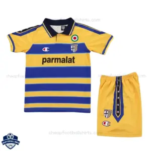 Retro Parma Home Kids Cheap Football Kit 1999/00