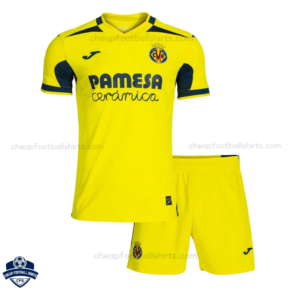 Villarreal Home Kids Cheap Football Kit 2026/27 - Front view