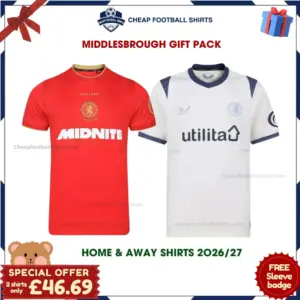 Middlesbrough 2026/27 Gift Pack – Home and Away Men Cheap Football Shirts
