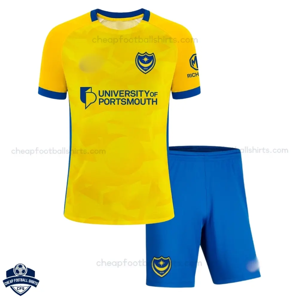 Portsmouth Away Kids Cheap Football Kit 2026/27 - Front view