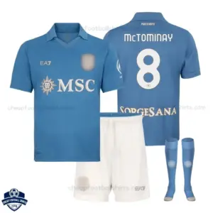 SSC Napoli Home Kids Cheap Football Kit 2026/27 - McTOMINAY 8 - Overview