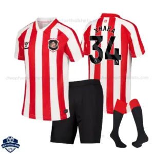 Sunderland AFC Home Kids Cheap Football Kit 2026/27 - XHAKA 34 - Overview