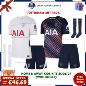 Tottenham Hotspur 2026/27 Gift Pack Kids Football Kits - Home and Away