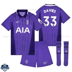 Tottenham Hotspur Third Kids Cheap Football Kit 2026/27 - DAVIES 33 - Overview
