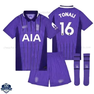 Tottenham Hotspur Third Kids Cheap Football Kit 2026/27 - TONALI 16 - Overview