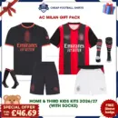 AC Milan 2026/27 Gift Pack - Home and Third Kids Cheap Football Kits - Overview