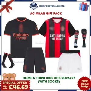 AC Milan 2026/27 Gift Pack - Home and Third Kids Cheap Football Kits - Overview