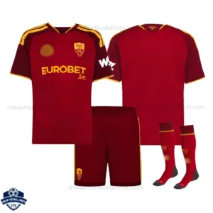 AS Roma Home Kids Cheap Football Kit 2026/27 with socks