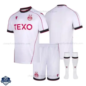 Aberdeen Away Kids Cheap Football Kit 2026/27 - Overview with socks
