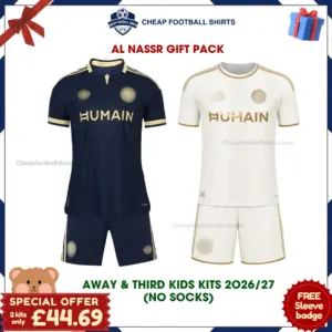 Al Nassr 2026/27 Gift Pack - Away and Third Kids Cheap Football Kits (No Socks) - Overview