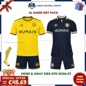 Al Nassr 2026/27 Gift Pack - Home and Away Kids Cheap Football Kits (No Socks) - Overview