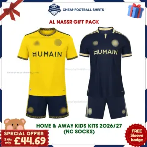 Al Nassr 2026/27 Gift Pack - Home and Away Kids Cheap Football Kits (No Socks) - Overview