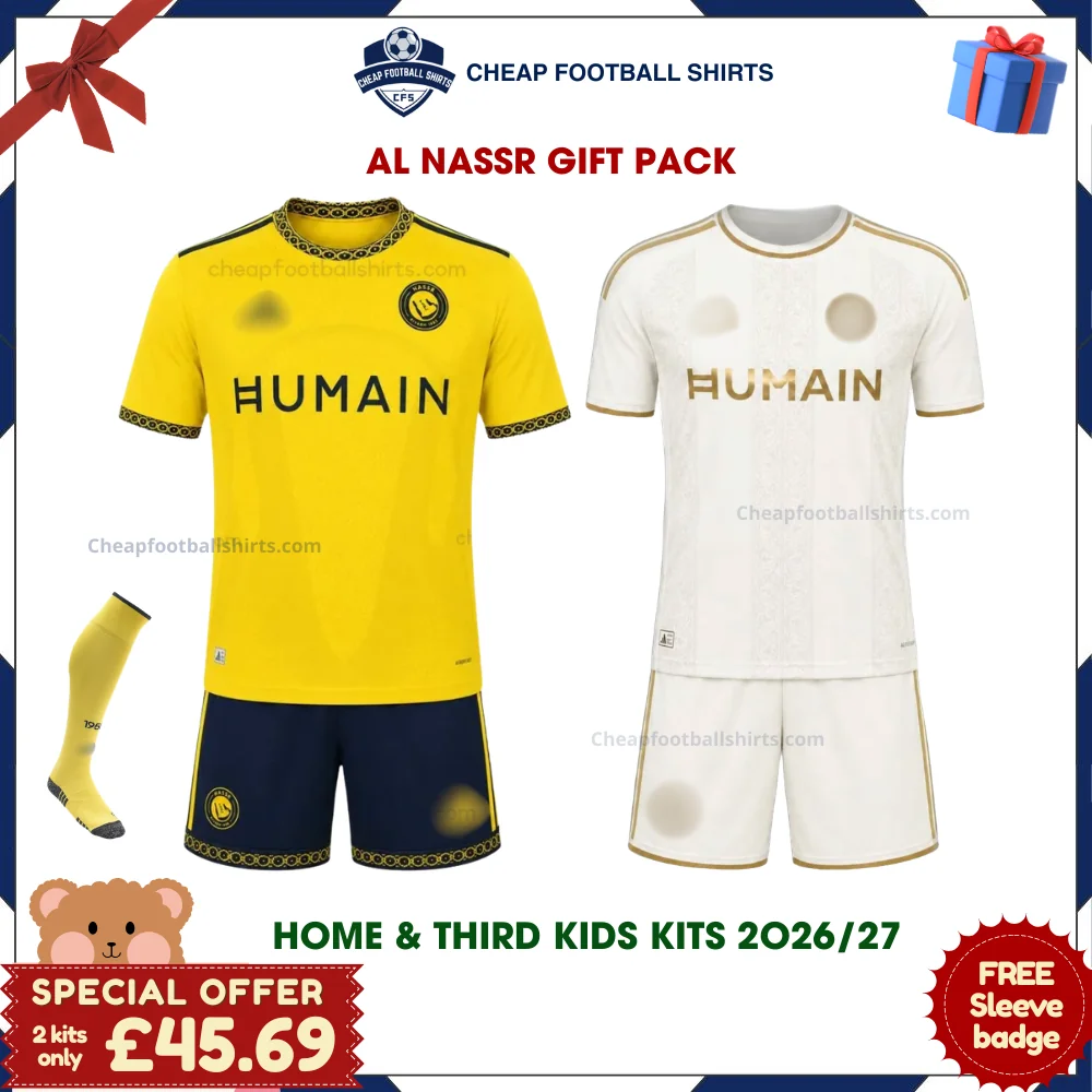 Al Nassr 2026/27 Gift Pack - Home and Third Kids Cheap Football Kits - Overview